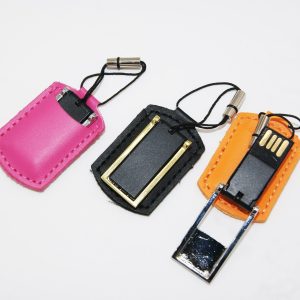Mini USB in Leather Pouch 11