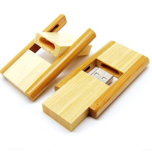 Rectangle Twist Out Wooden USB 3