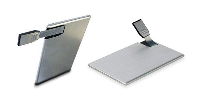 metal card retractable tab usb flash drive