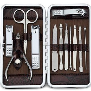 12 pcs Manicure Set in Leather Pouch 8