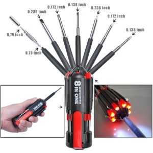 8 in 1 Screwdriver Flashlight Tool 9