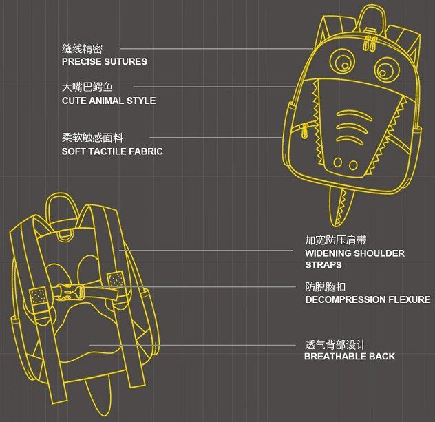 Animal Series Kids Backpack Bag 7