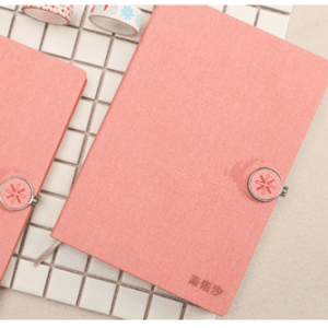 Custom Logo Metal Buckle Leather Notebook 3