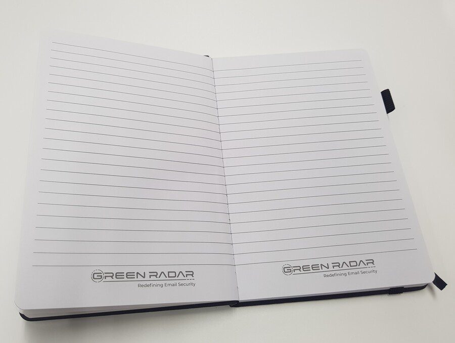 DO1122 026 GREEN RADAR A5 Leather Notebook 6