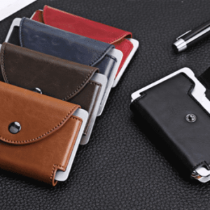 Designer Leather Anti RFID Card Coin Holder 1