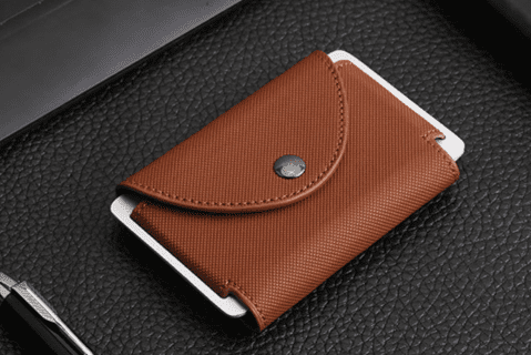 Designer Leather Anti RFID Card Coin Holder 5