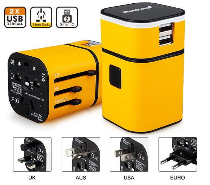 Detachable Light up Travel Universal Travel Adaptor 1