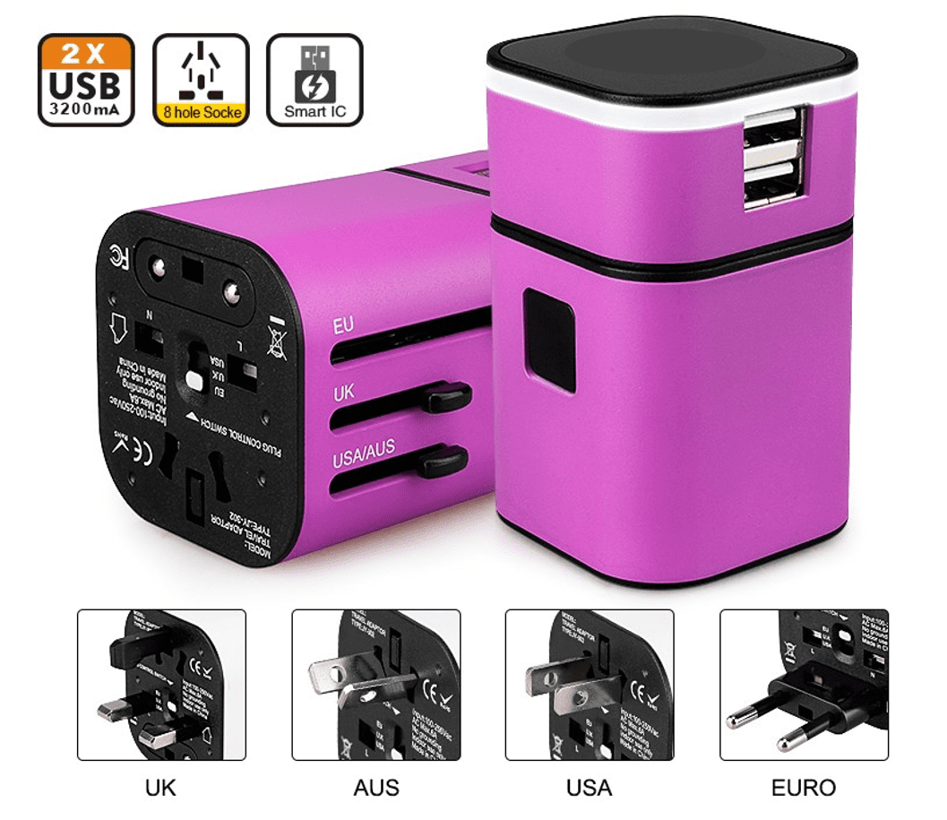 Detachable Light up Travel Universal Travel Adaptor 1