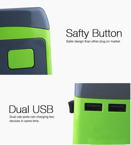 Detachable Light up Travel Universal Travel Adaptor 2