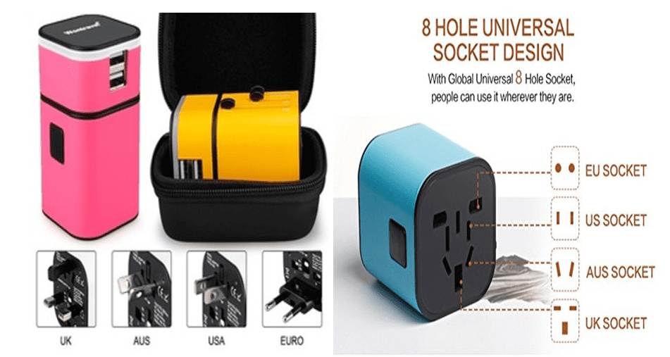 Detachable Light up Travel Universal Travel Adaptor 2