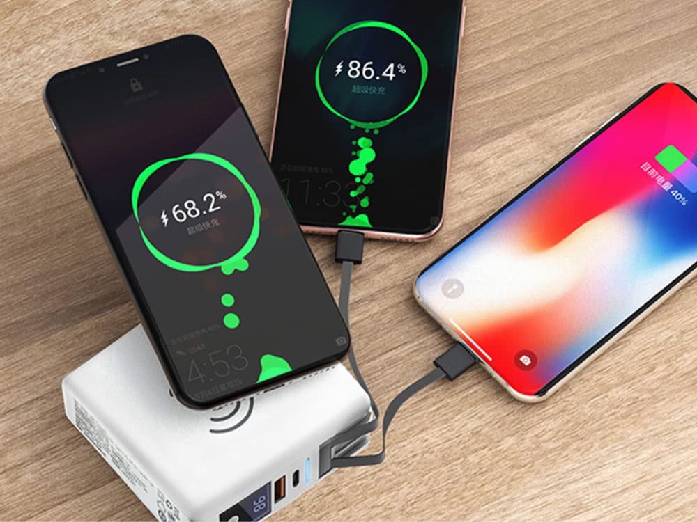 International 10000mah Wireless In Built Cable Powerbank 5