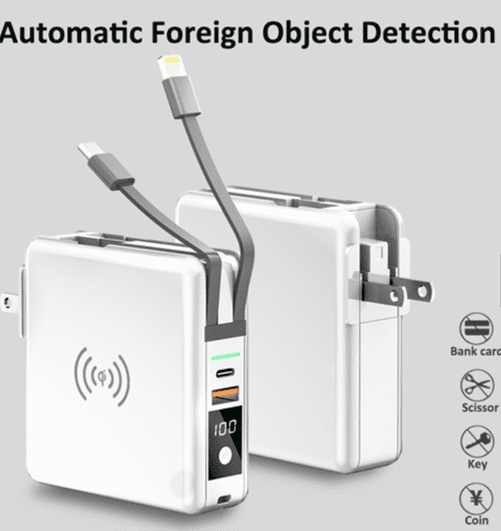 International 10000mah Wireless In Built Cable Powerbank 5