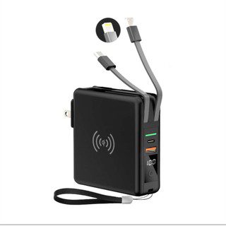 International 10000mah Wireless In Built Cable Powerbank 7