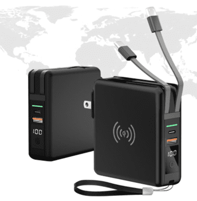 International 10000mah Wireless In Built Cable Powerbank 9