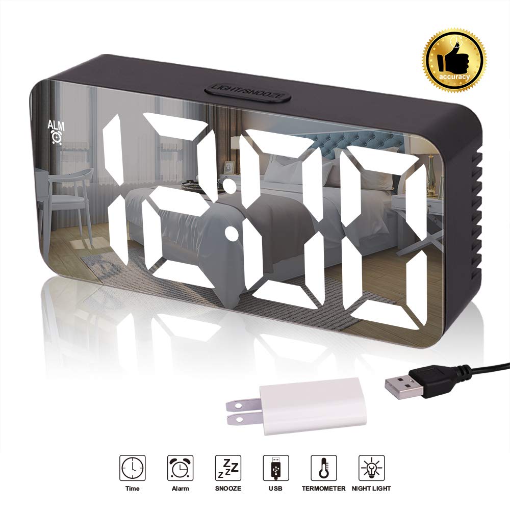 Mirror Digital Clock 5