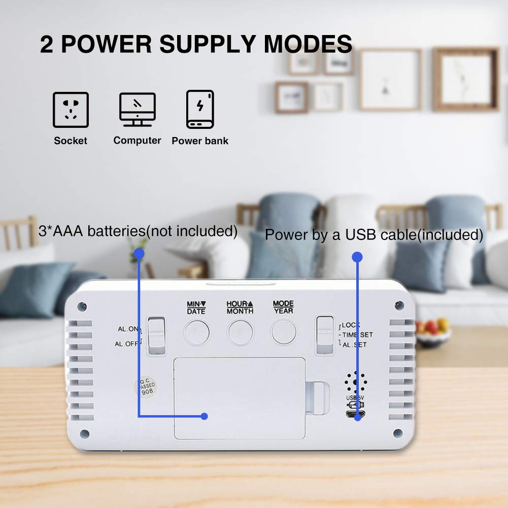 Mirror Digital Clock 8