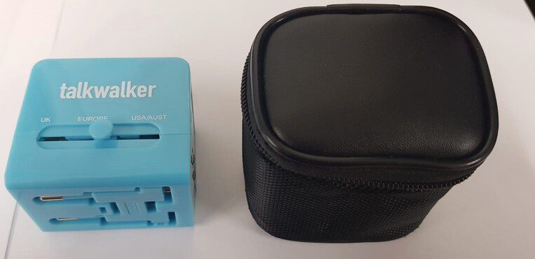 Talkwalker Portable Square Dual USB Travel Adaptor