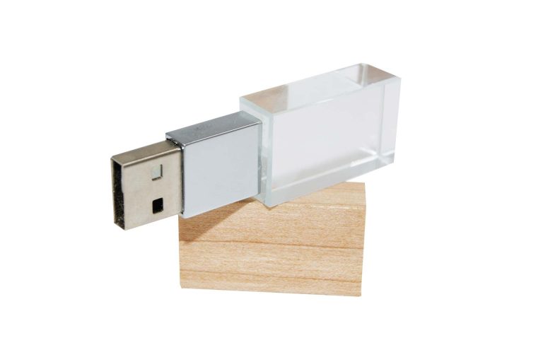 View LED Glass Wooden USB