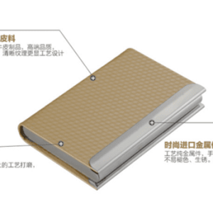 checker square leather card holder 2