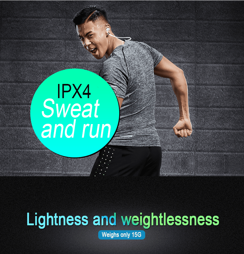 magnetic single line sports earphones 5