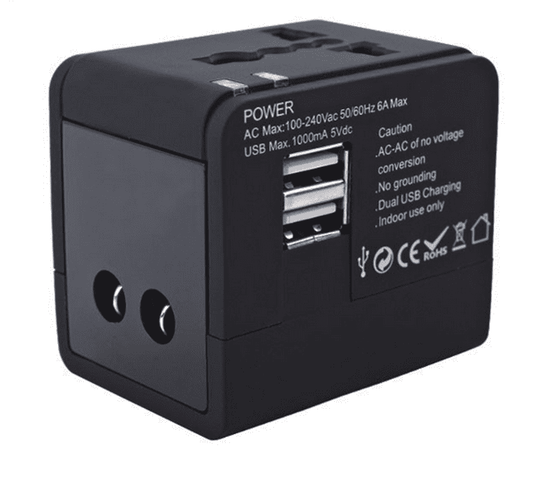 portable square dual usb adaptor 2