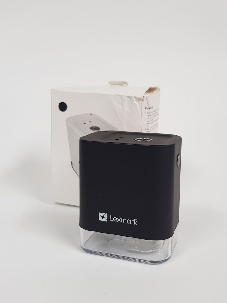 Lexmark Antibacterial Masks Contactless Sanitizer with solution 7 rotated