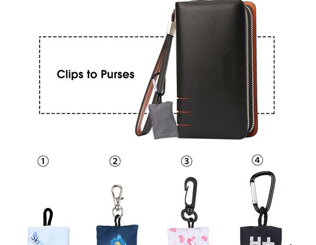 Mini Microfiber Cleaning Cloth in Carabiner Pouch 1