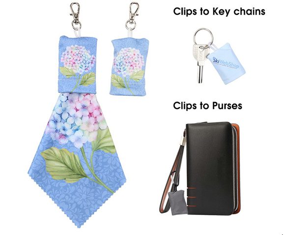 Mini Microfiber Cleaning Cloth in Carabiner Pouch 3