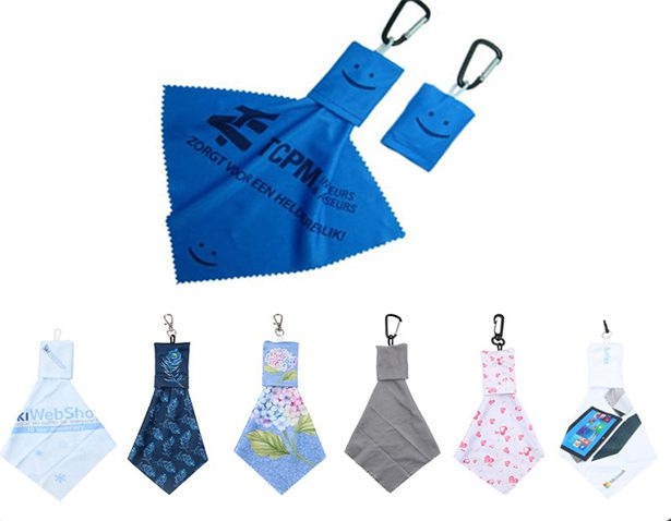 Mini Microfiber Cleaning Cloth in Carabiner Pouch 5