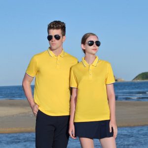 Cross Strip Polo Cotton Collar Shirt 20