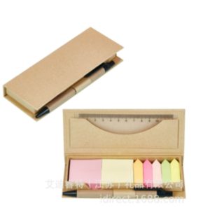 Eco Kraft Ruler Post it Box