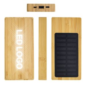 Eco Wooden Solar 10000mah Powerbank 7