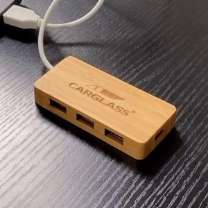 Eco Wooden USB C Hub 4