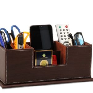 Leather Tabletop Stationary Holder 3