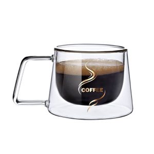 Low Cut Double Wall Glass Mug 10 1