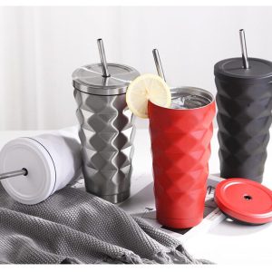 3D Diamond Steel Flask