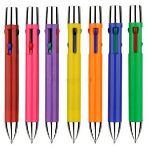 4 Color Ballpoint Twist Flashlight Pen