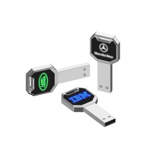 Alum Car Key Light up Logo USB 2