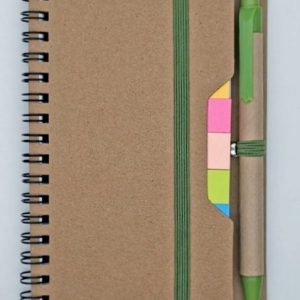 Eco Friendly Post It Notebook with Pen
