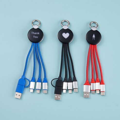 3 in 1 Light Up Charging Cable With Type C 12