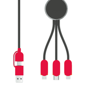 3 in 1 Long Light Up Charging Cable With Type C 20