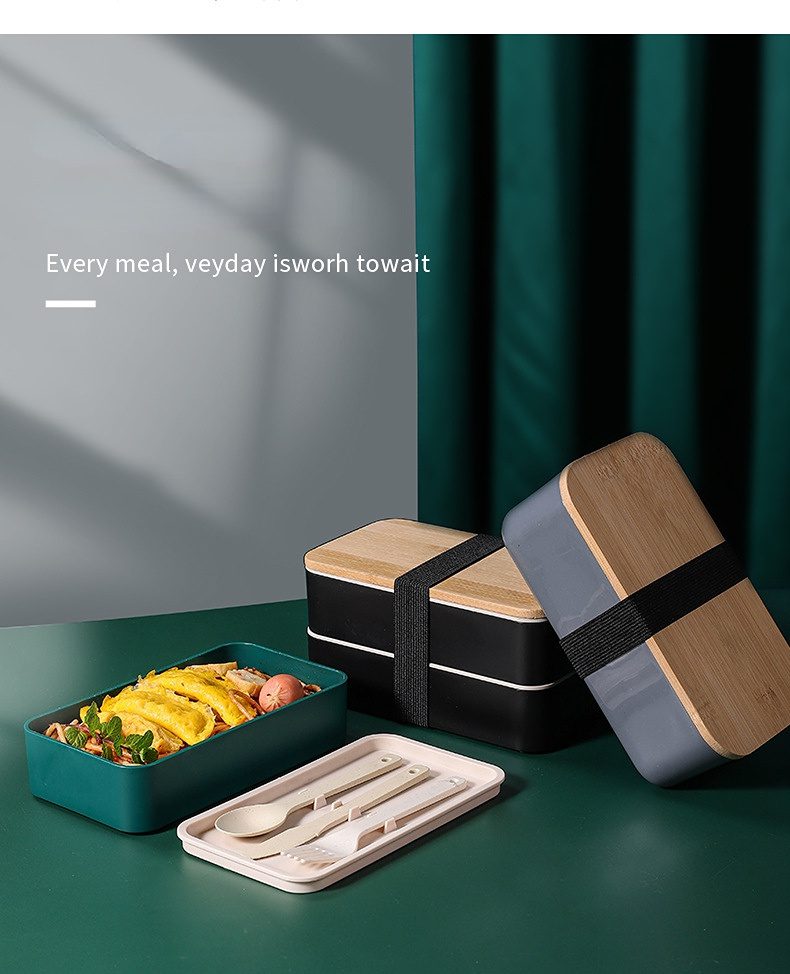 Bamboo Lid Lunch Box 17 1