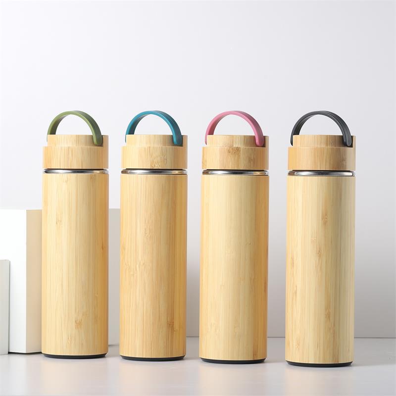 Bamboo Vacuum Tumbler With Handle