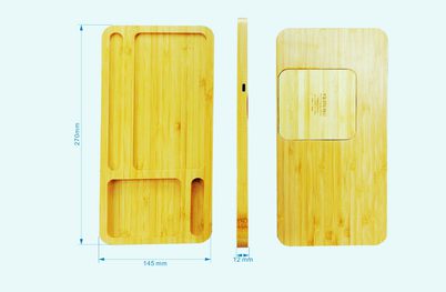 Eco Bamboo Stationery Holder Charger 2 1