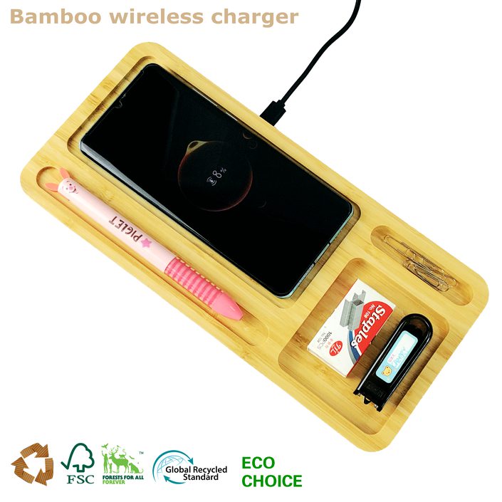 Eco Bamboo Stationery Holder Charger 4 2