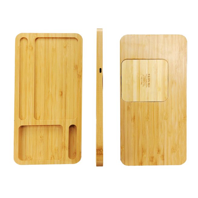 Eco Bamboo Stationery Holder Charger 6 1
