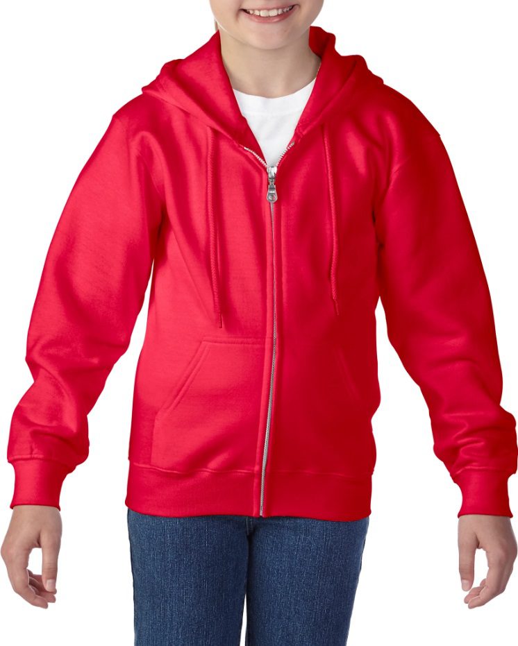 GILDAN Kids Hooded Zipper Sweater 2