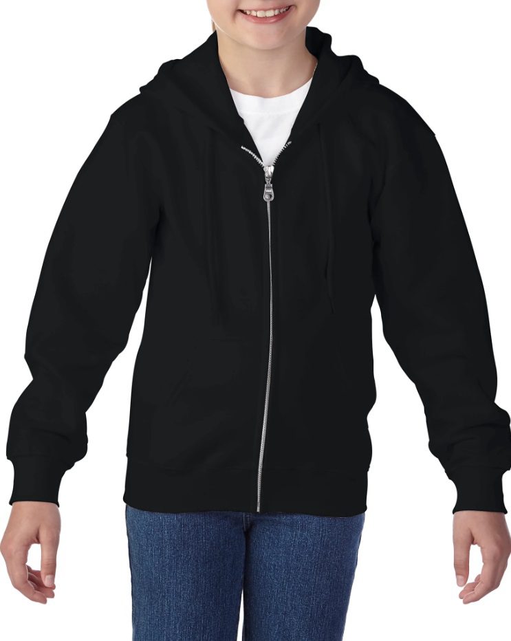 GILDAN Kids Hooded Zipper Sweater 4