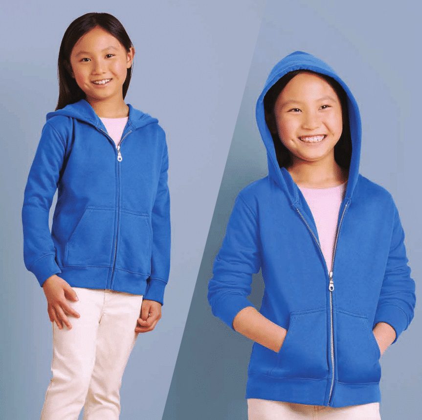 GILDAN Kids Hooded Zipper Sweater 5