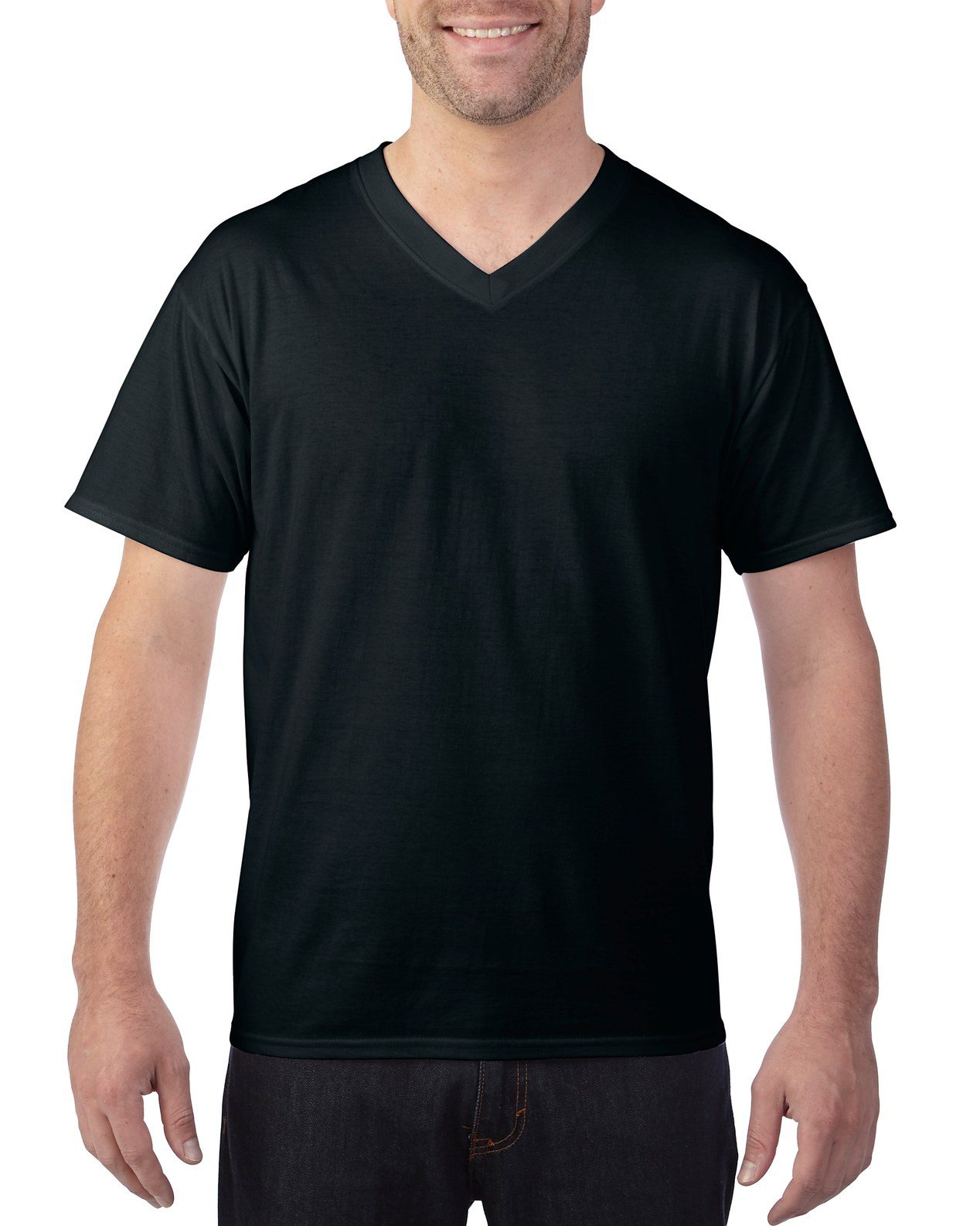 GILDAN Soft Style V Neck Shirt 5